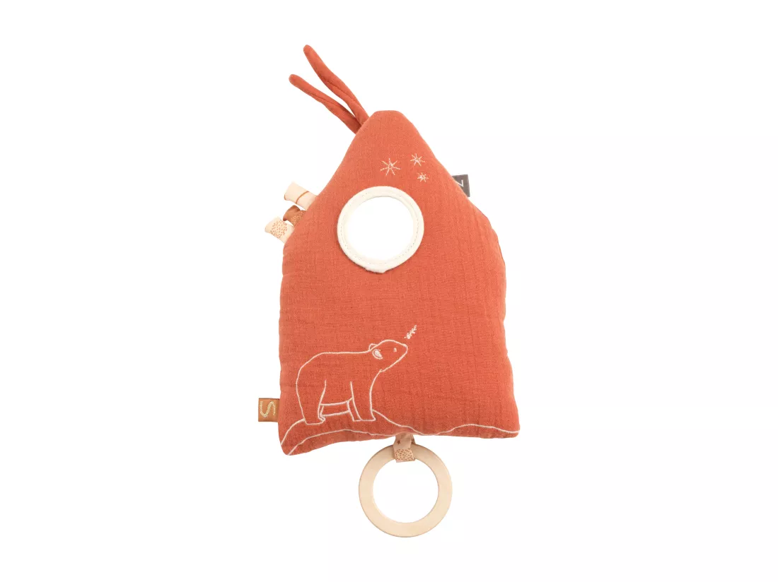 Peluche Mini Musical maison brodé