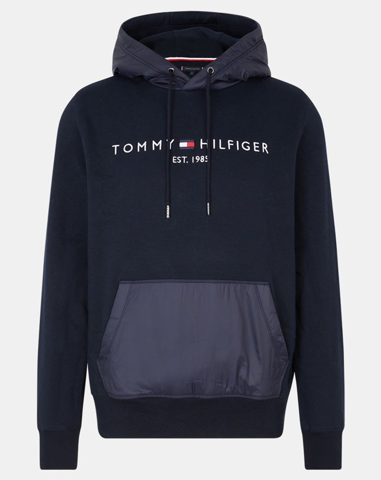 Tommy Hilfiger Sweat à capuche bimatière Mix Media bleu marine