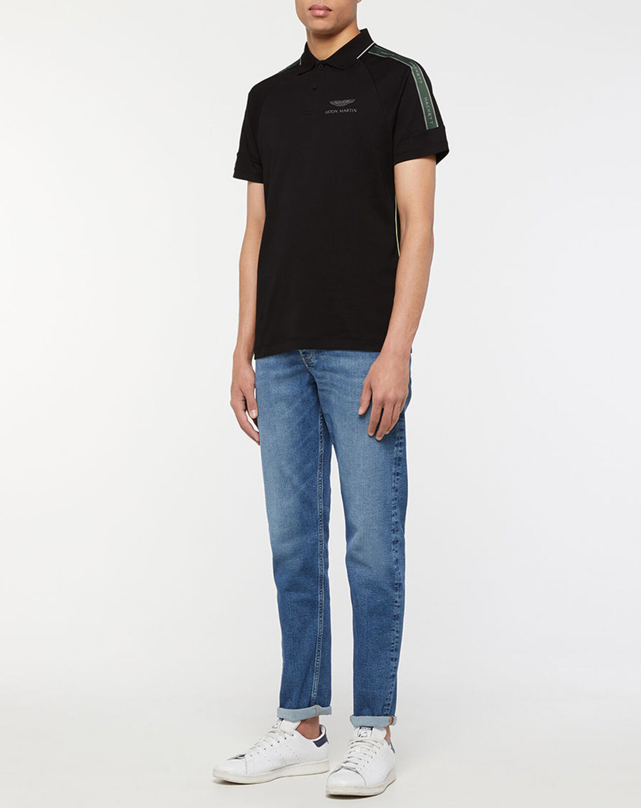 Hackett London Polo Regular Fit Galon Aston Martin Racing noir