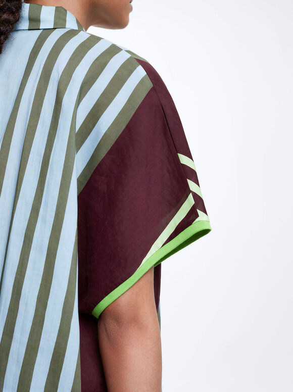 Camisa de liocel estampada - Multicolorida