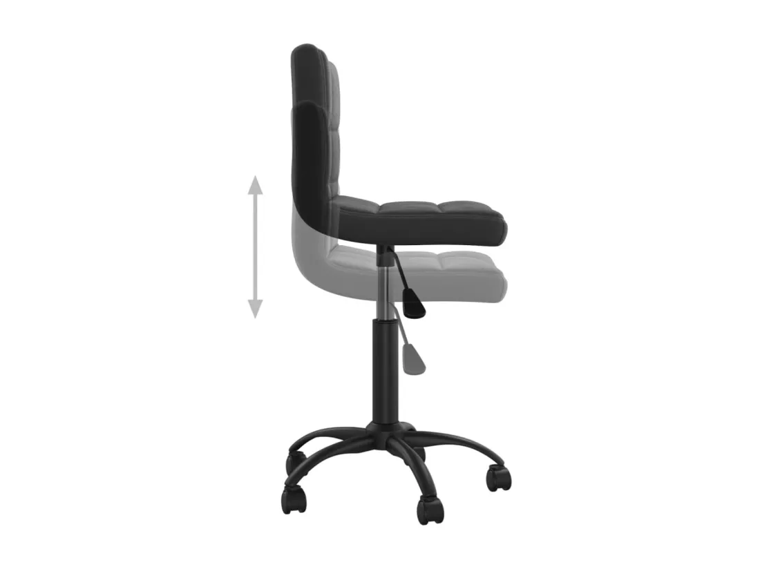 Chaise pivotante de bureau Noir Velours