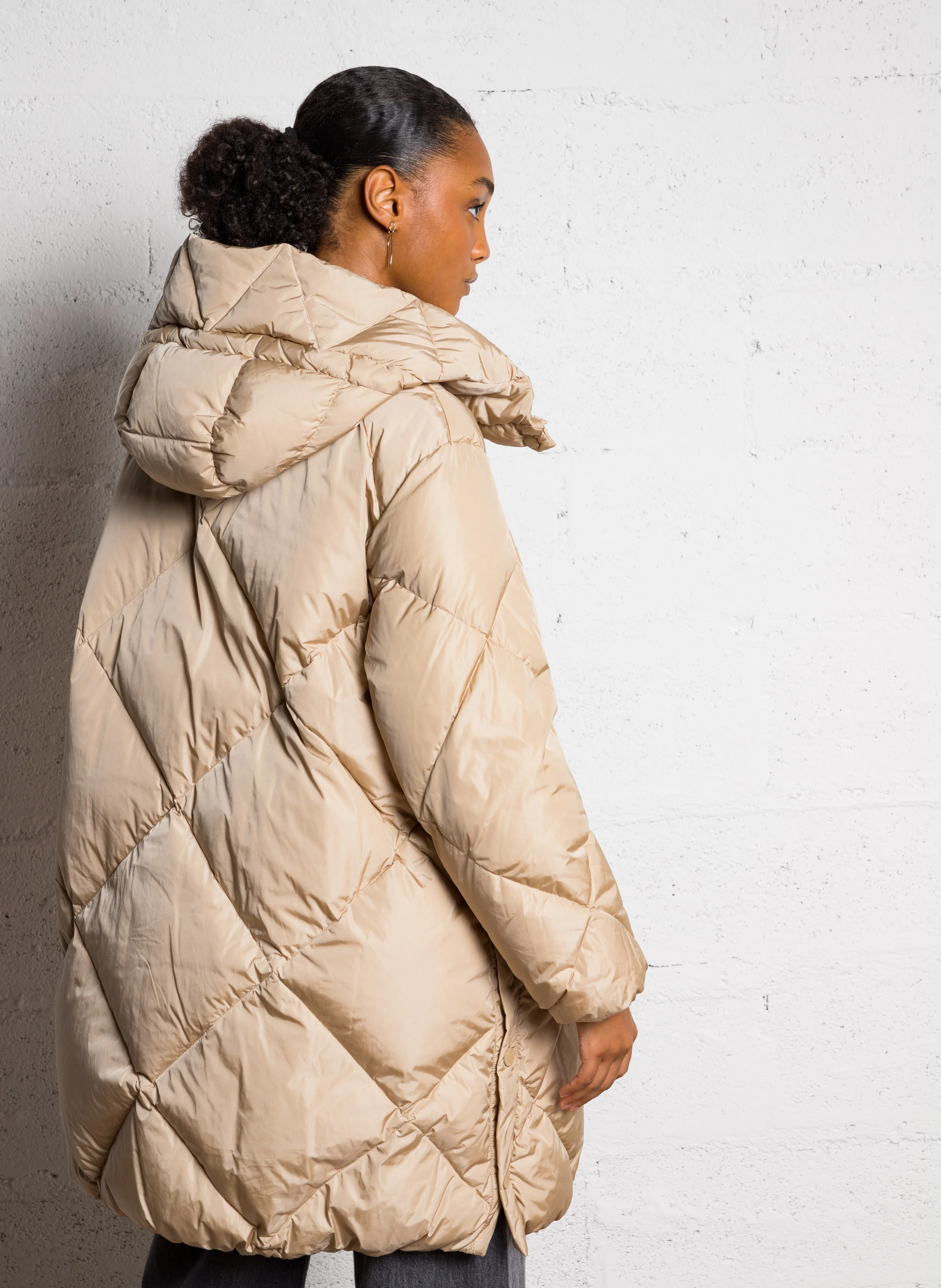 GUELFO - Doudoune matelassée à capuche | Beige