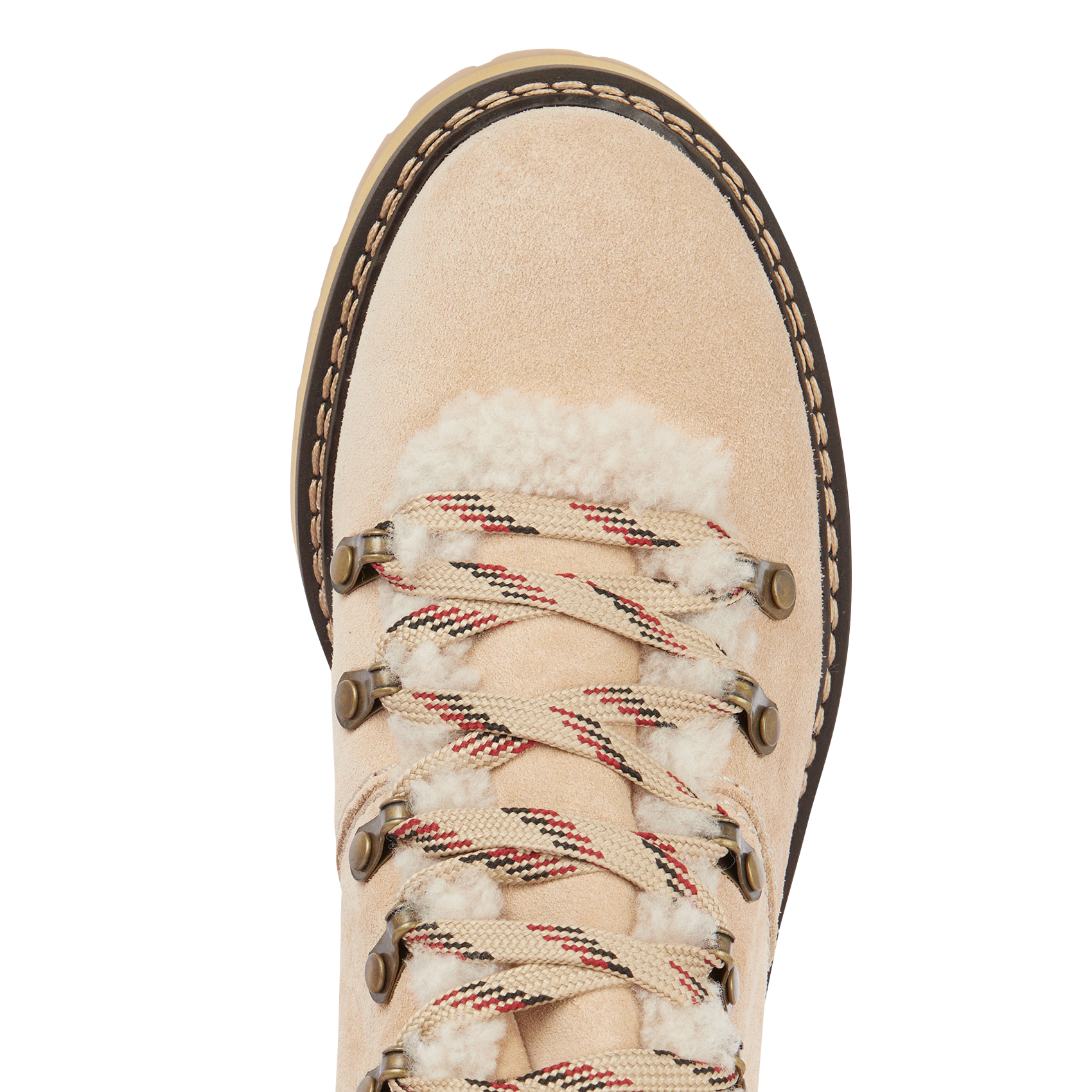 Bottines fourrées en cuir | Beige
