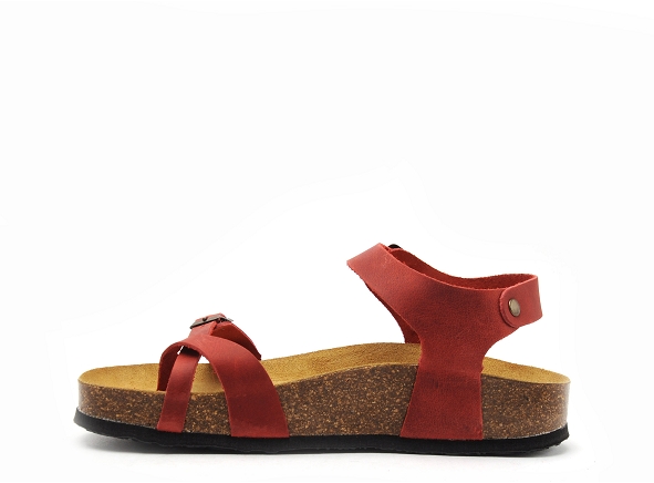 Plakton nu pieds plats femme cp zomba 341016 rouge