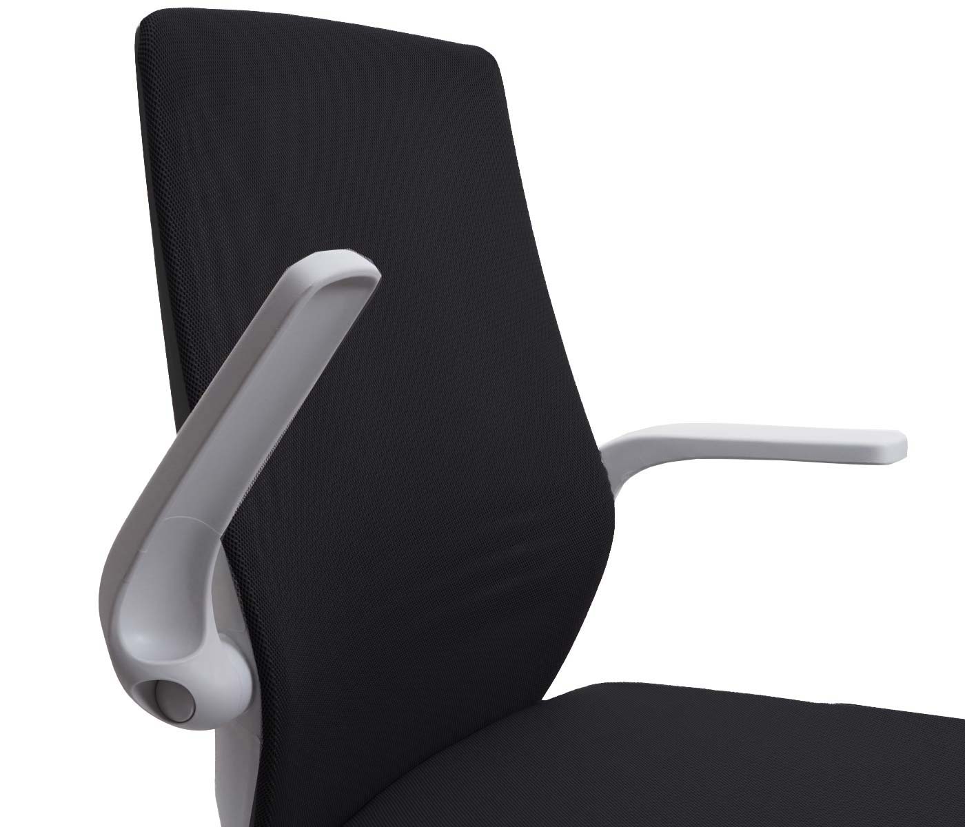 Moderner Bürostuhl MCW-J88, Schreibtischstuhl, ergonomisch atmungsaktiv, Taillenstütze, anhebbare Armlehne ~ schwarz