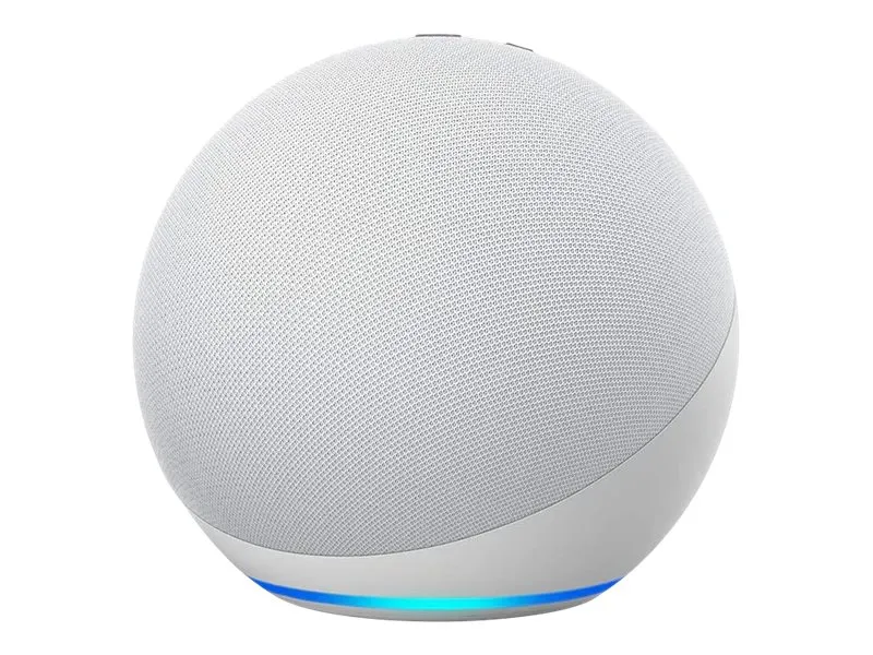 Amazon Echo (4th Generation) - Smart højttaler - Bluetooth, Wi-Fi - App-kontrolleret - 2-vejs - Glacier White