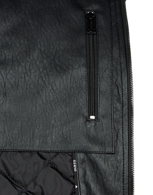 Guess - PU LEATHER BIKER - Noir
