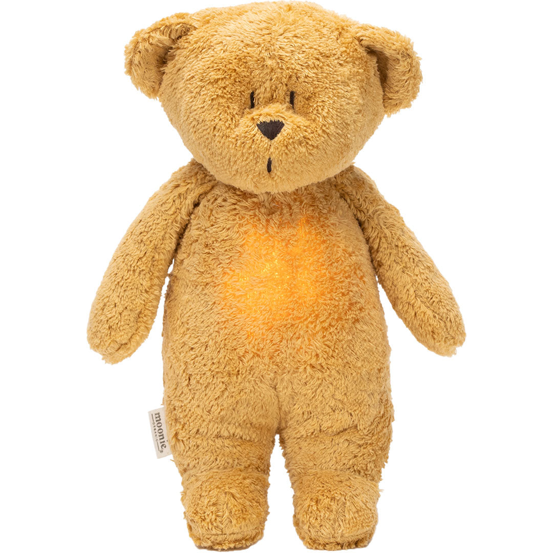 Moonie 2.0 next gen knuffelbeer met nachtlamp honey natur