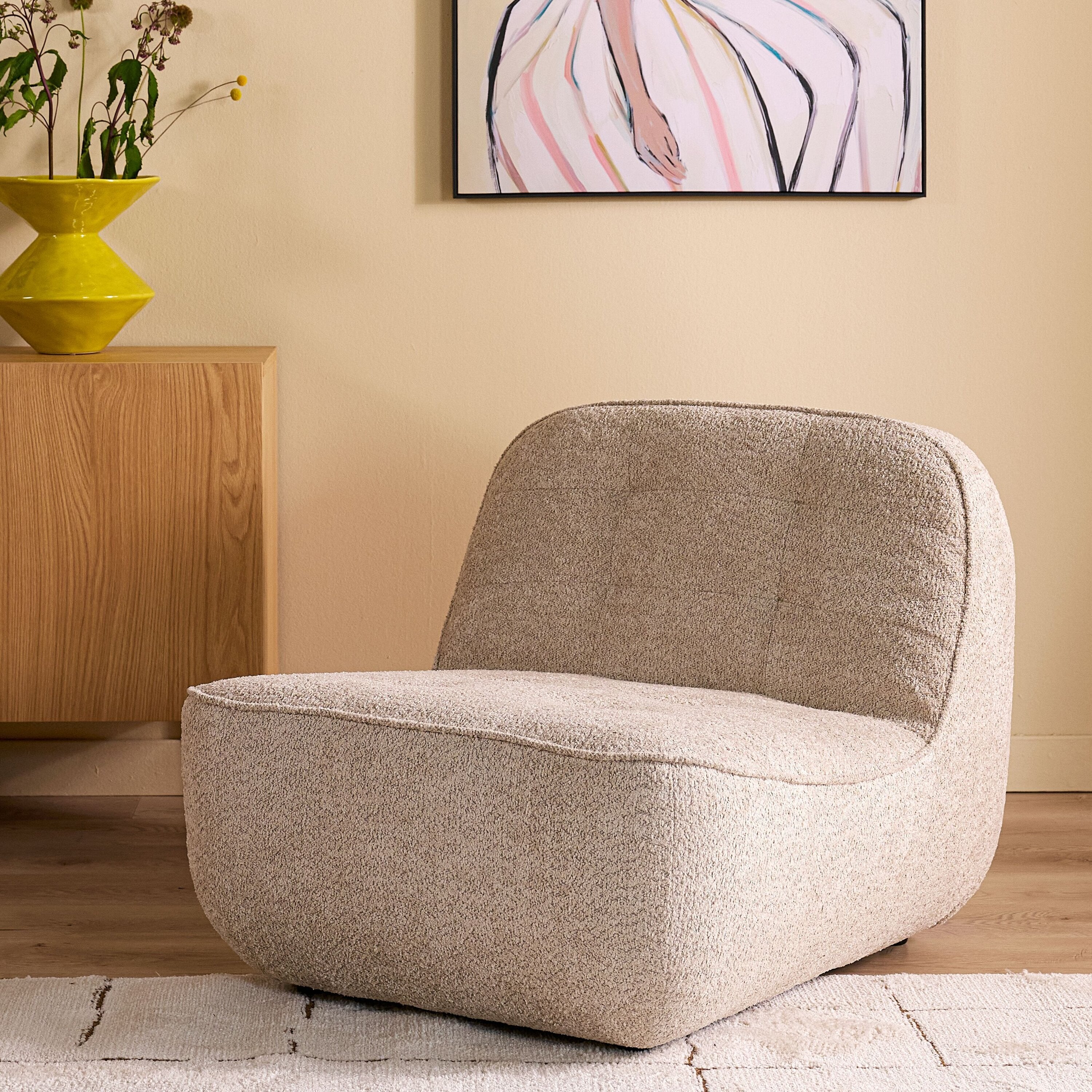 by fonQ Poco Fauteuil - Bouclé - Greige