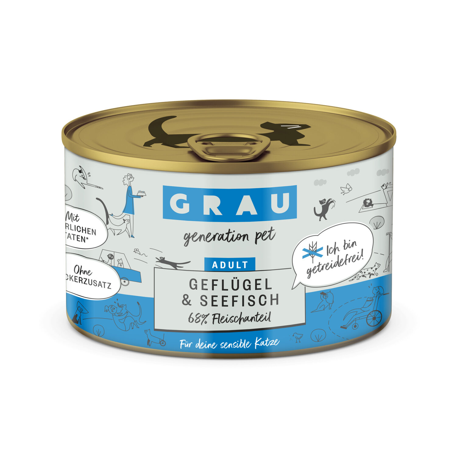 Grau Graanvrij Kattenvoer Gevogelte & Vis
