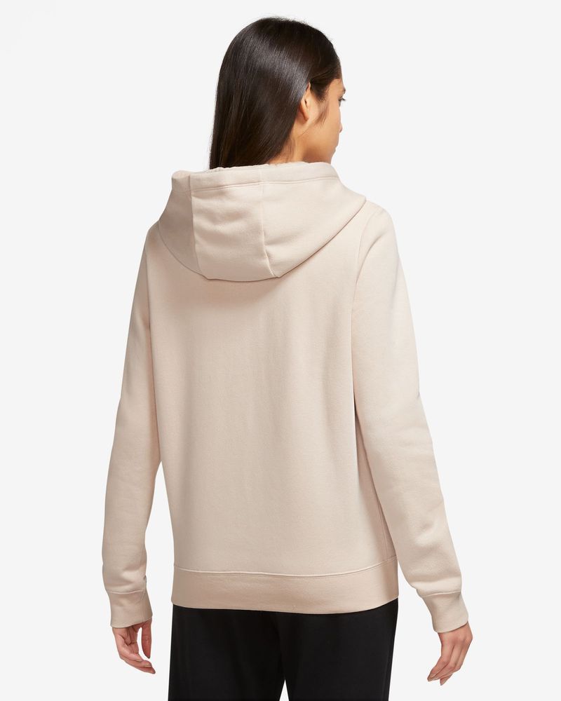 Sweat à capuche Nike Sportswear Club Fleece Beige & Blanc pour femme