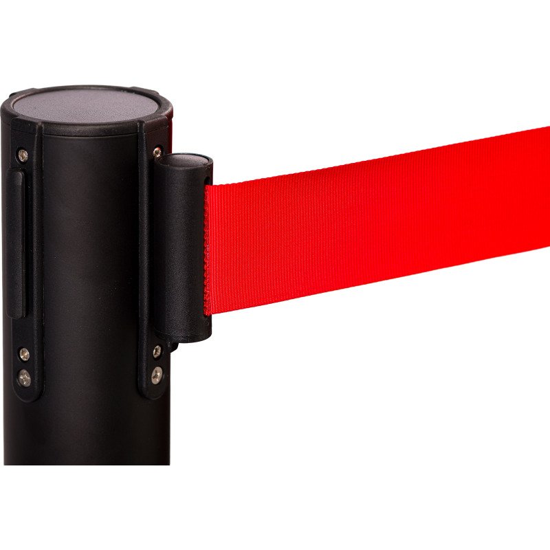 Poteau de guidage noir à sangle - 3m