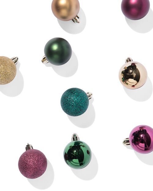 kerstballen plastic multi - 9 stuks