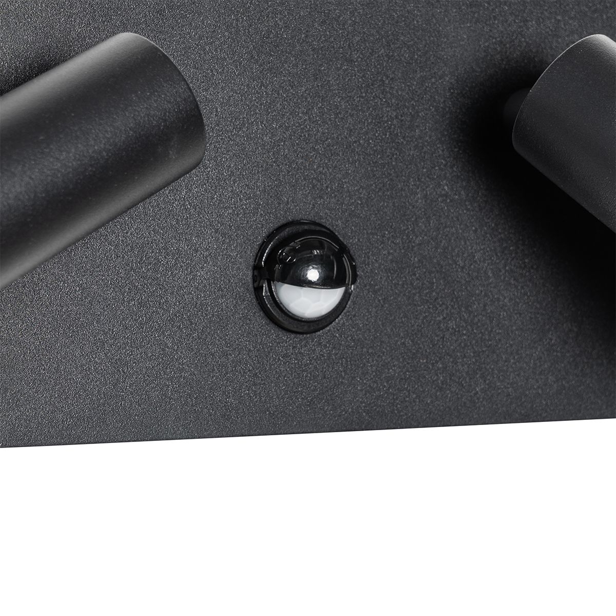 Buiten wandlamp zwart incl. LED 2-lichts bewegingssensor- Simon