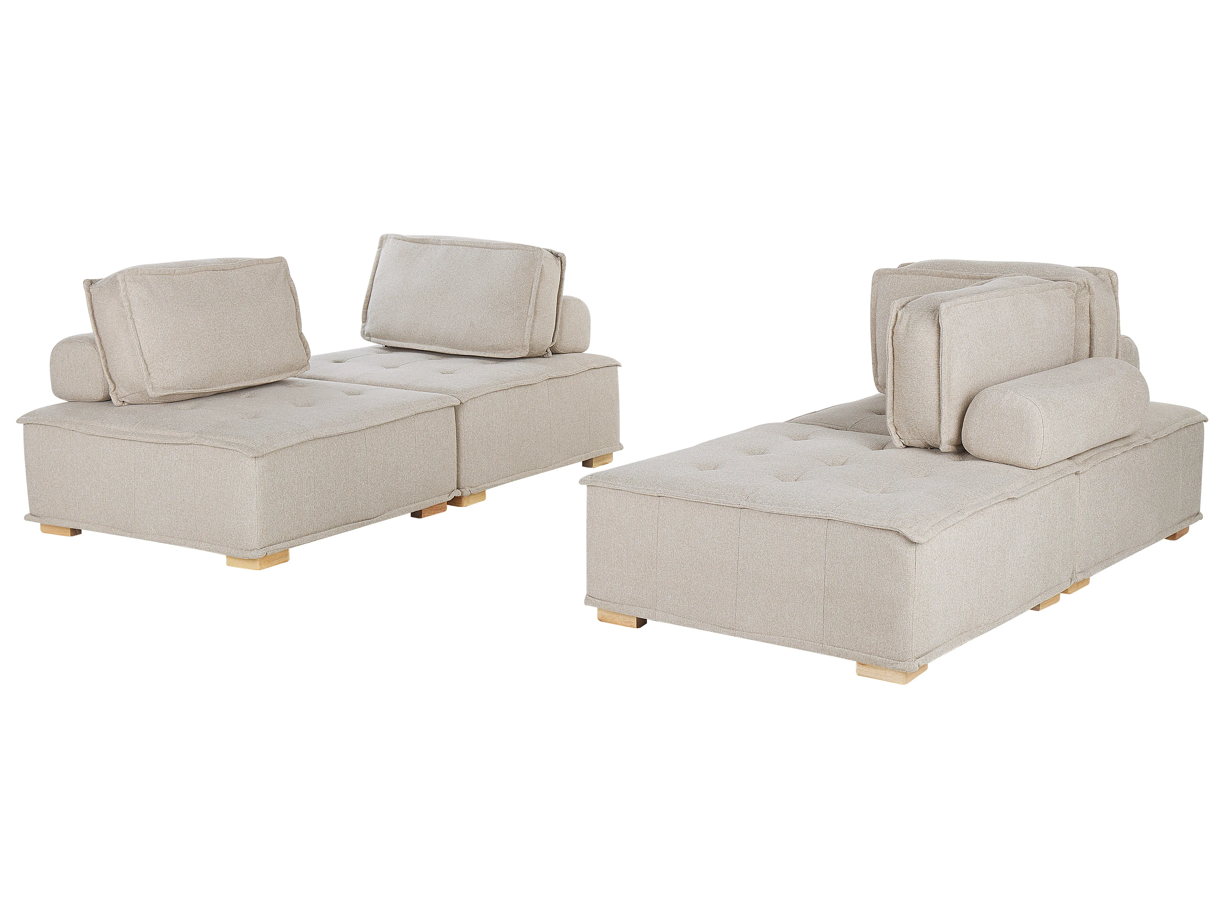 Modulaire bankenset 4-zits TIBRO Stof Lichtbeige