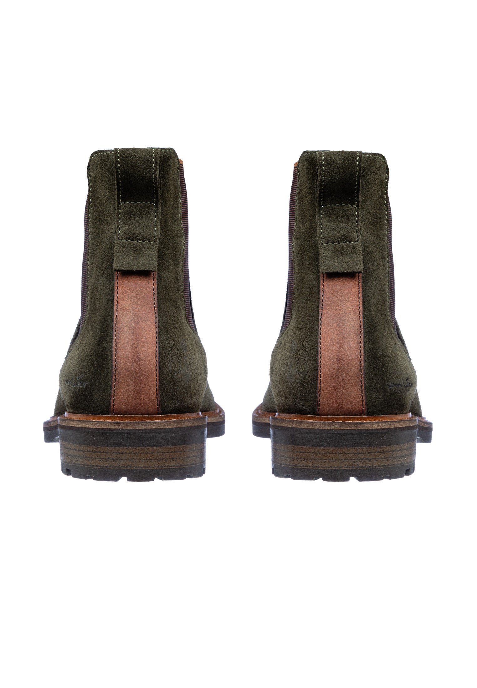 Grijs groen suède Rigi Chelsea boot