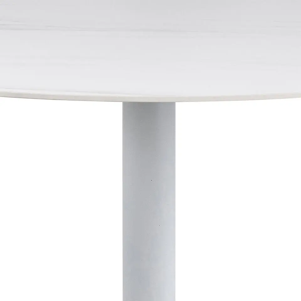 Bartafel Wit Keramiek - Metaal - 80x80x105cm - Laurens