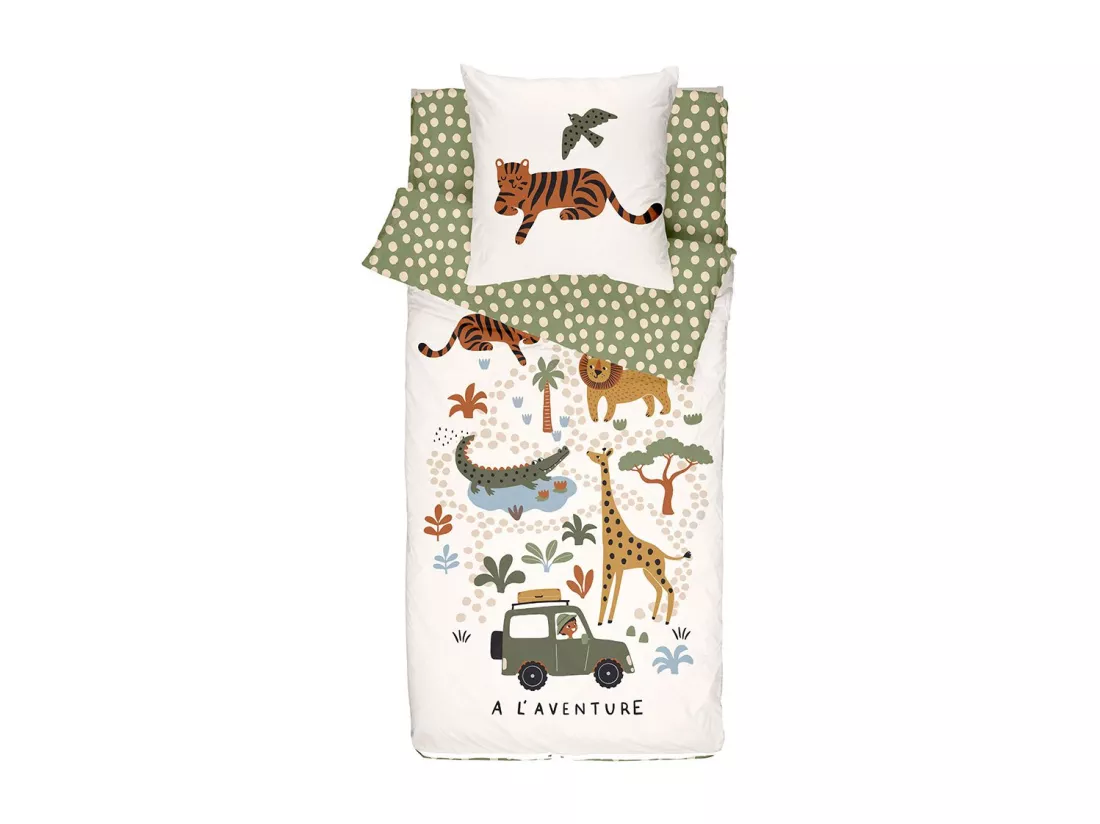 Caradou® Jungle - Couchage enfant prêt à dormir 3 en 1 - 90x190cm