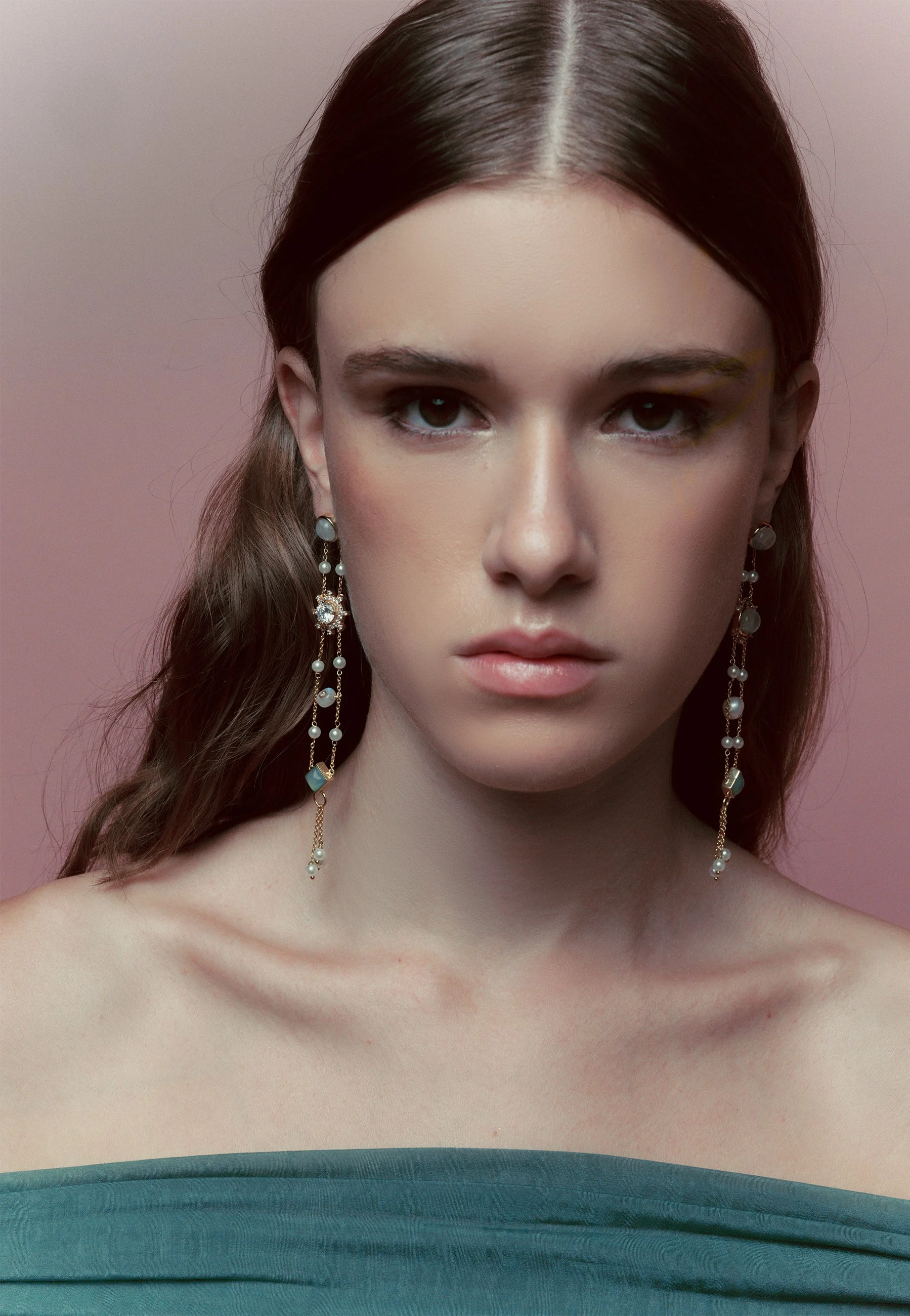 Boucles d'oreilles galatea blanc | Bleu