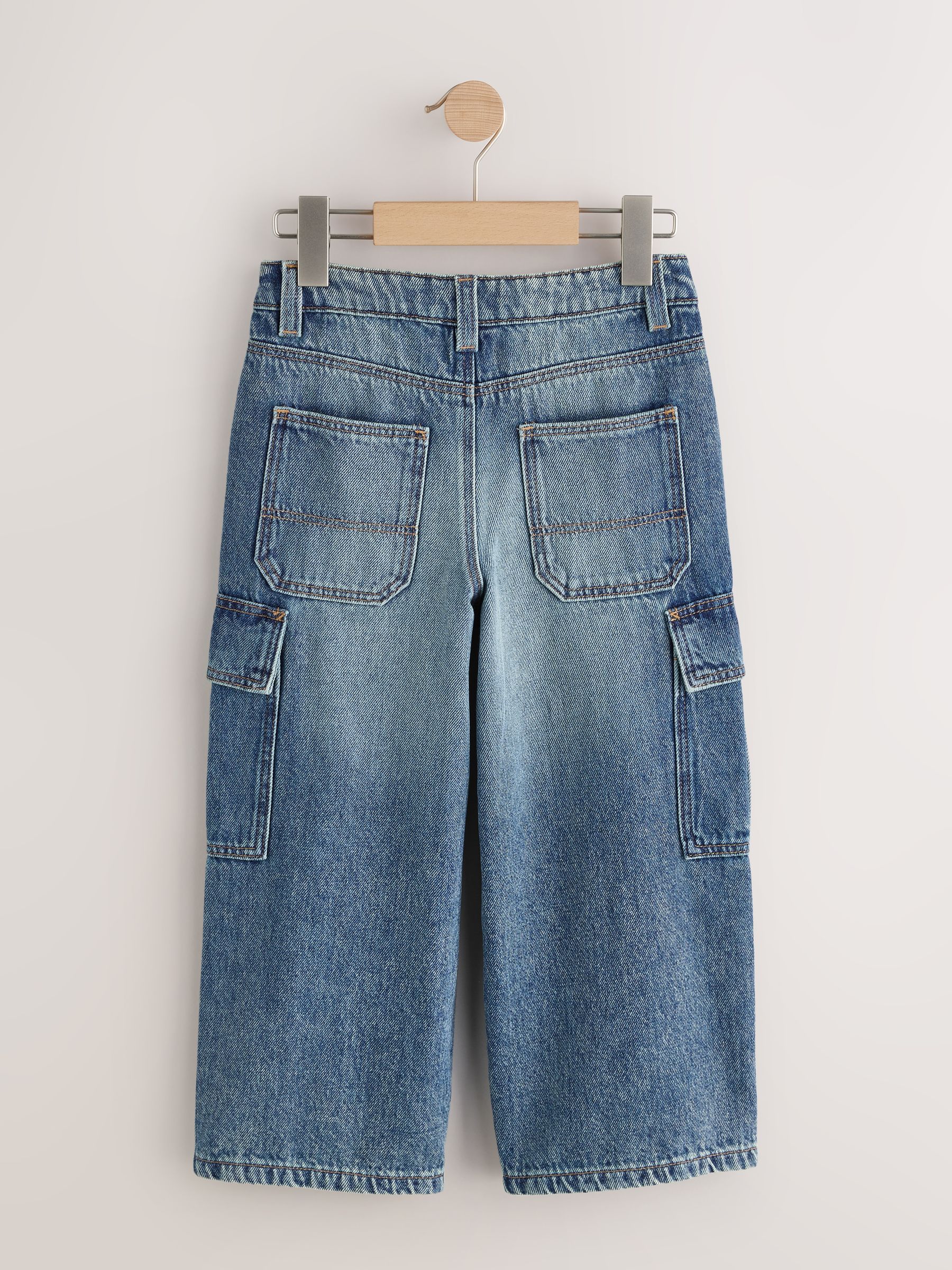 Denim tint - Superwijde Denim Cargobroeken (3-16jr)