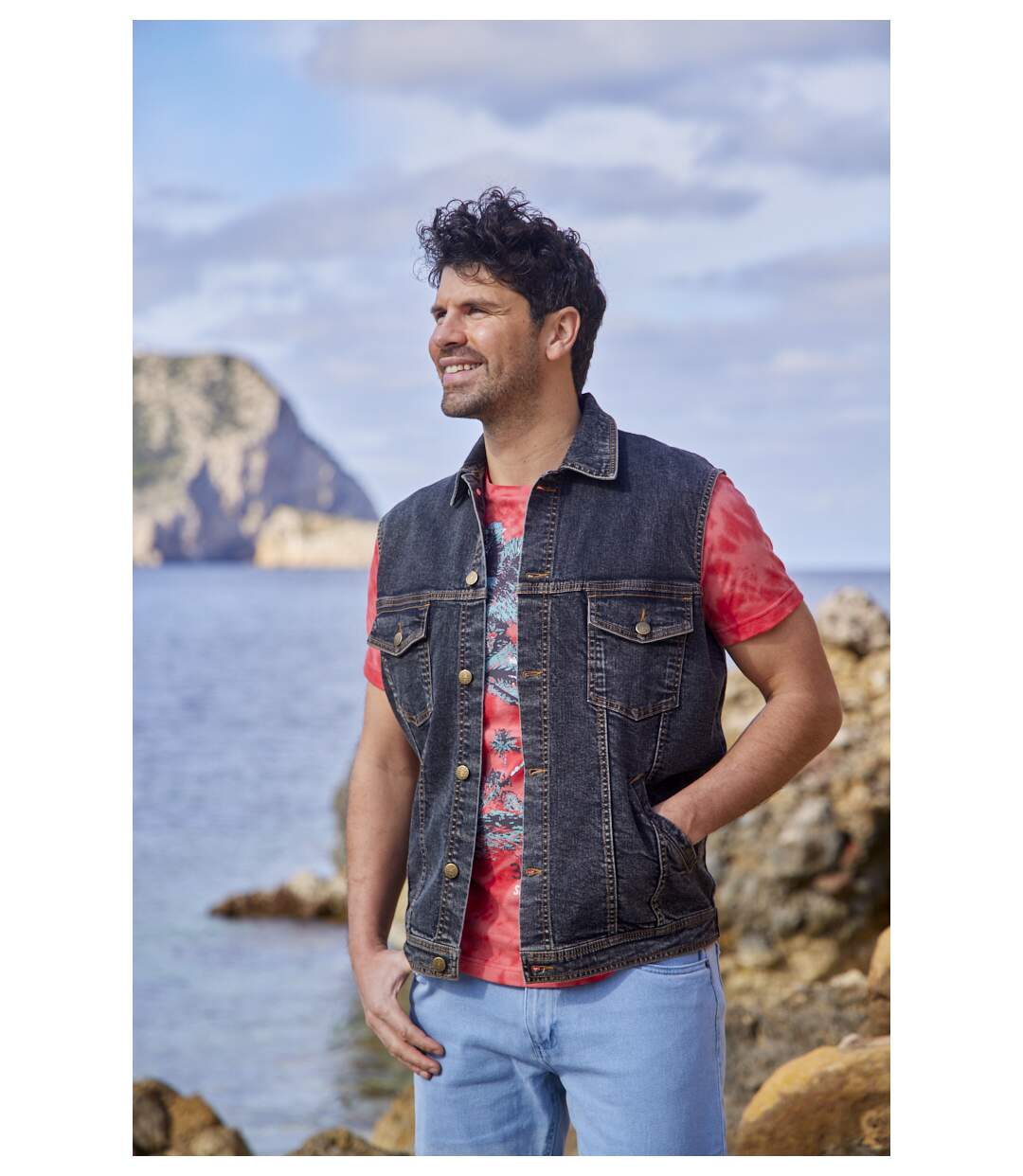 Veste Denim Sans Manches