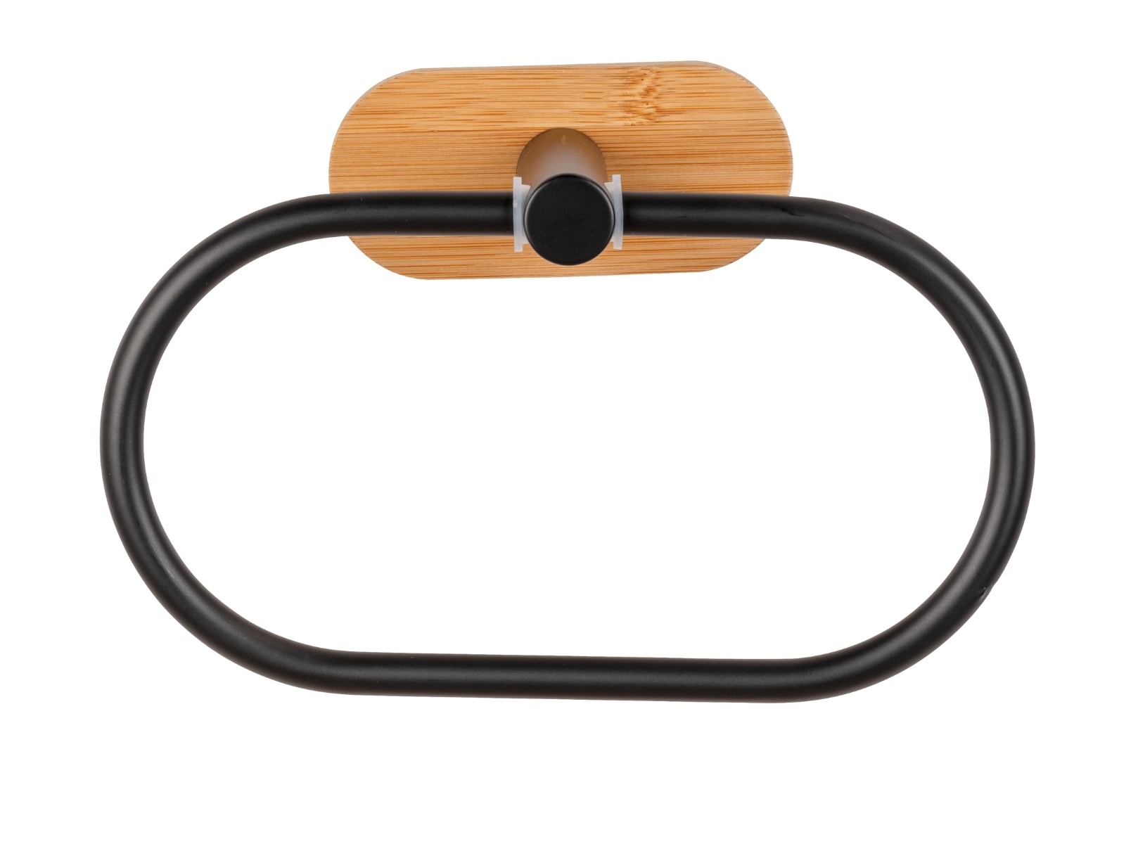 Wenko Orea Turbo-Loc Bamboo handdoekring zwart mat