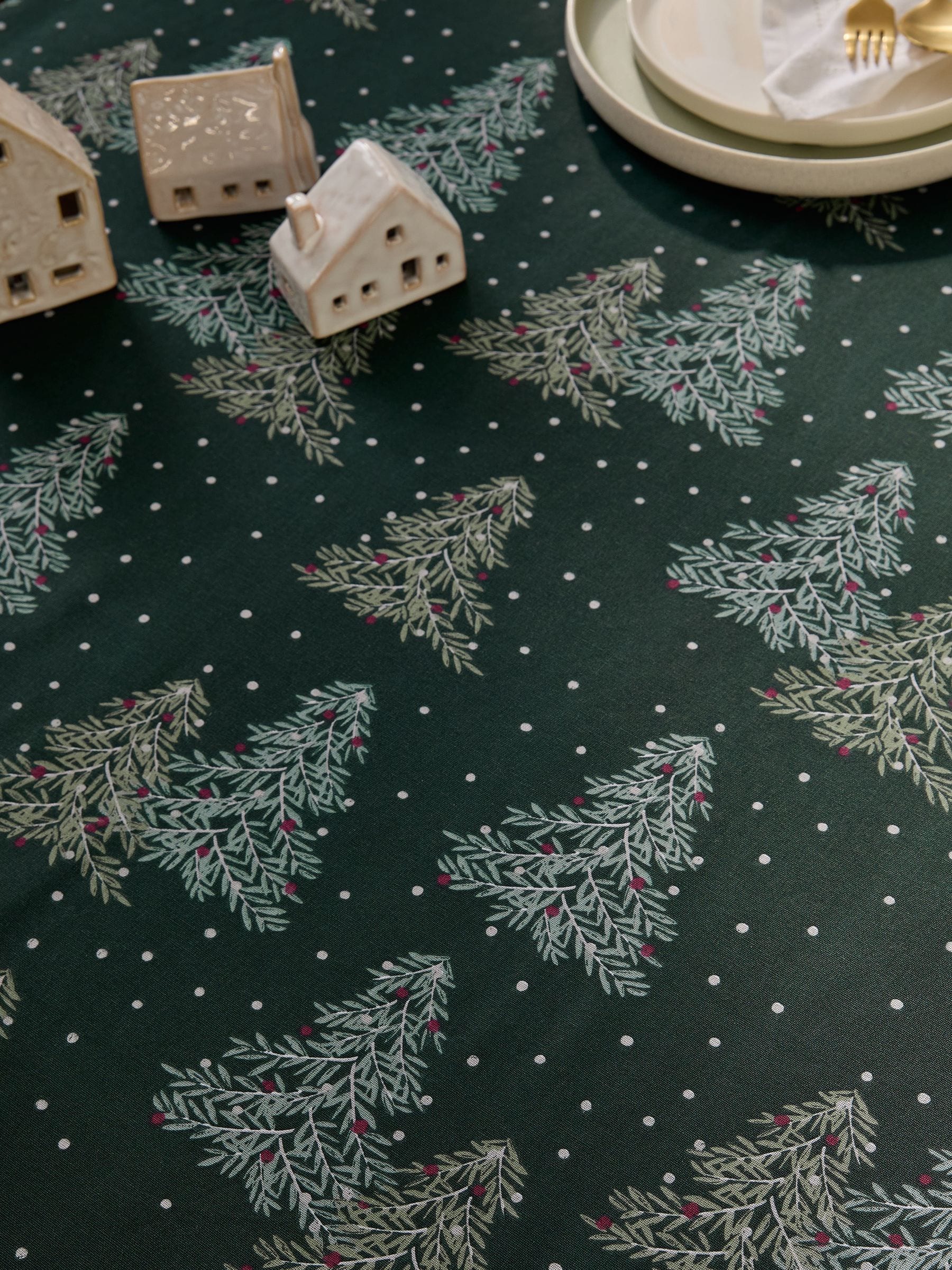 Tafelkleed met kerstboommotief