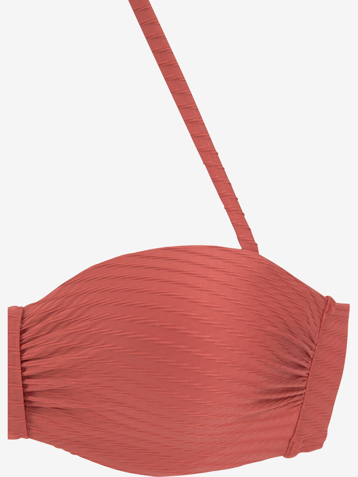 Maillot de bain bandeau à armatures matière structurée tendance