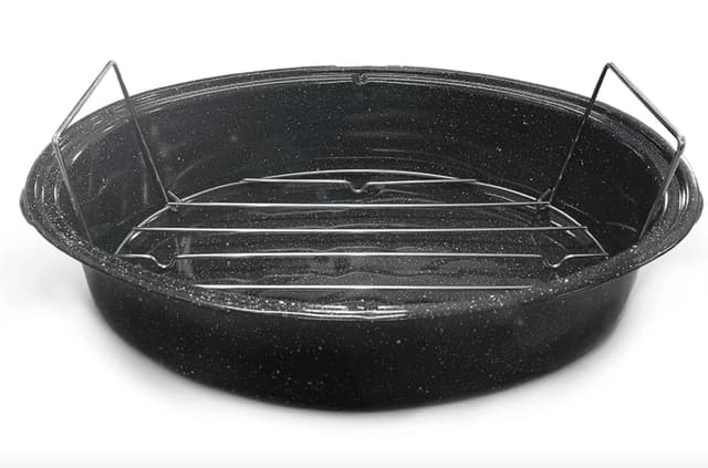 Granite Ware Stegerist til stegeso, stor 46 x 31 x 19cm