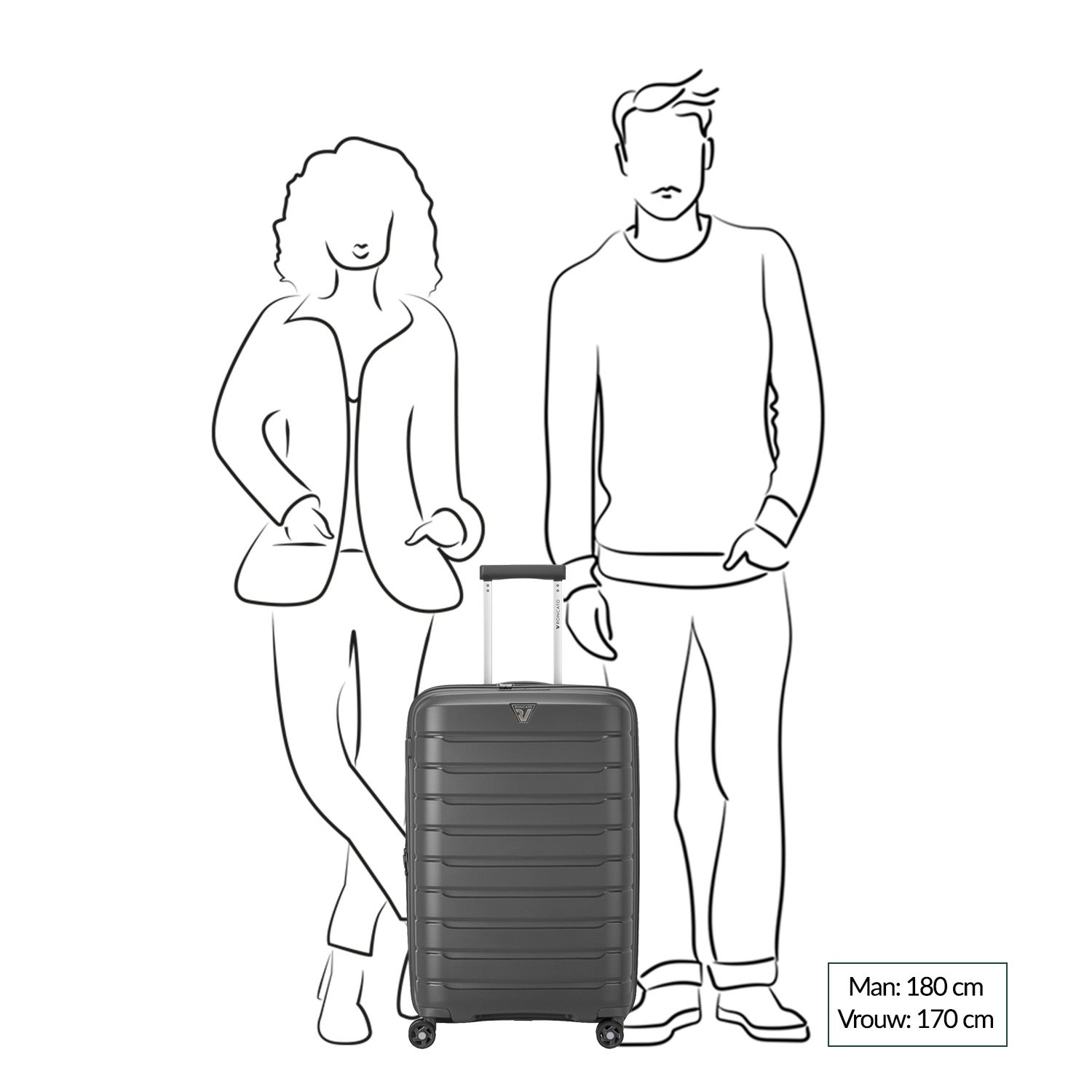 Roncato B-Flying Expandable Trolley 68 antracite