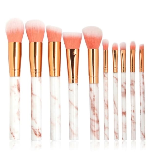 10-pakke professionelle & skånsomme makeupbørster