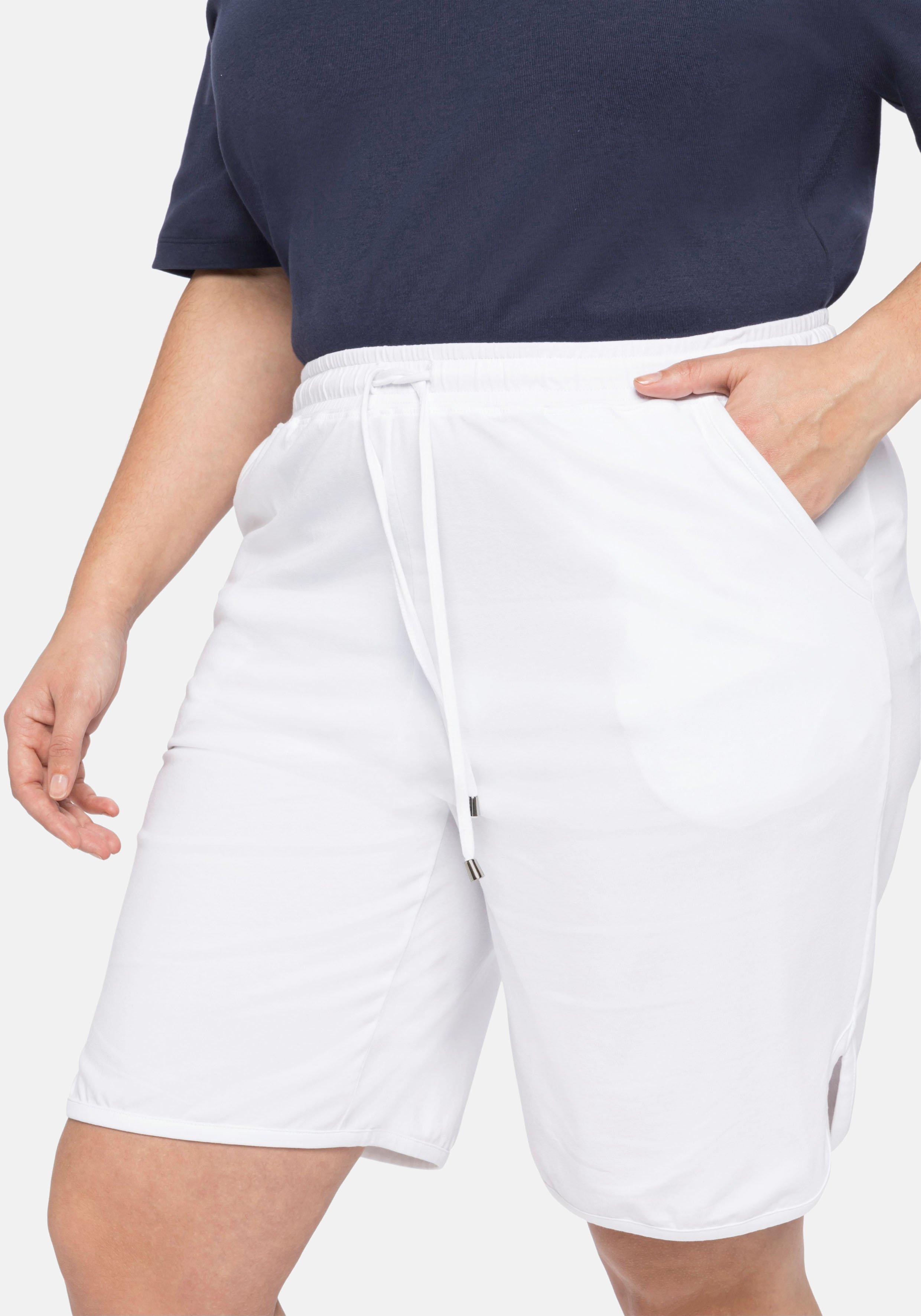 Jersey-Bermudas mit Schlupfbund und Tunnelzug