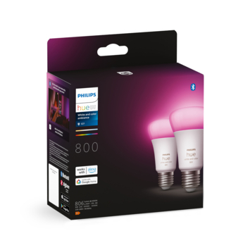 Philips Hue standaardlamp - wit en gekleurd 9W - 2 pack - E27