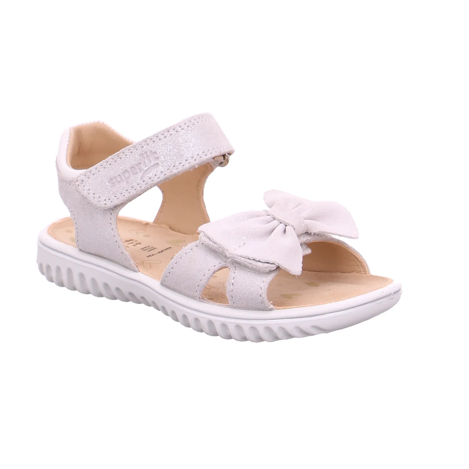 SUPERFIT Kleinkinder-Sandale Weiss Leder  Mädchentraum