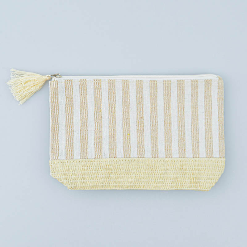 Pochette 'Balneo' taupe et beige