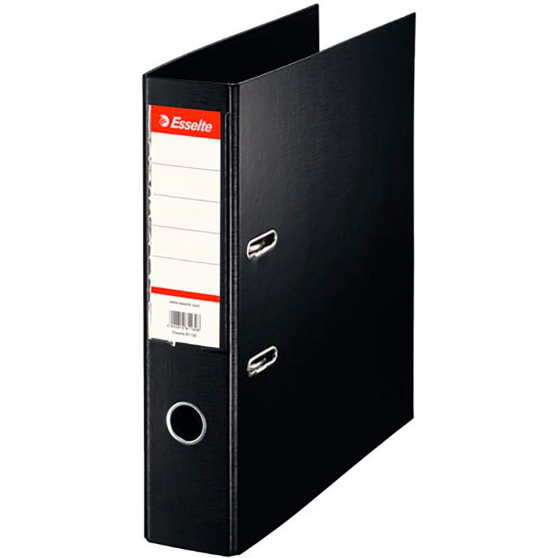 Classeur à levier cartonné Esselte A4 - Dos 7,5 cm noir