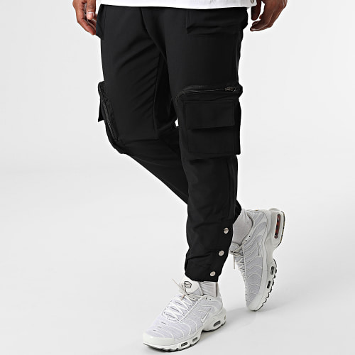 Ensemble Tee Shirt Poche Et Pantalon Jogging F22-909T Noir Blanc