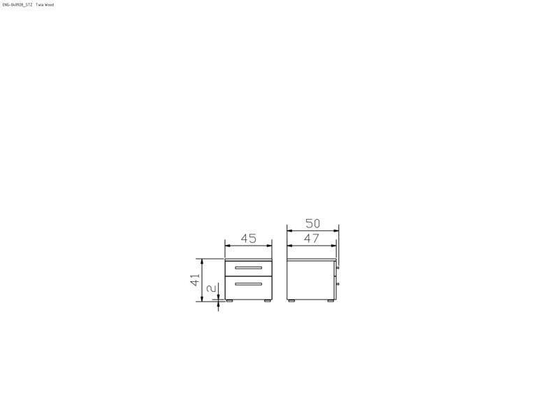 Nachtkommode HASENA TWIA