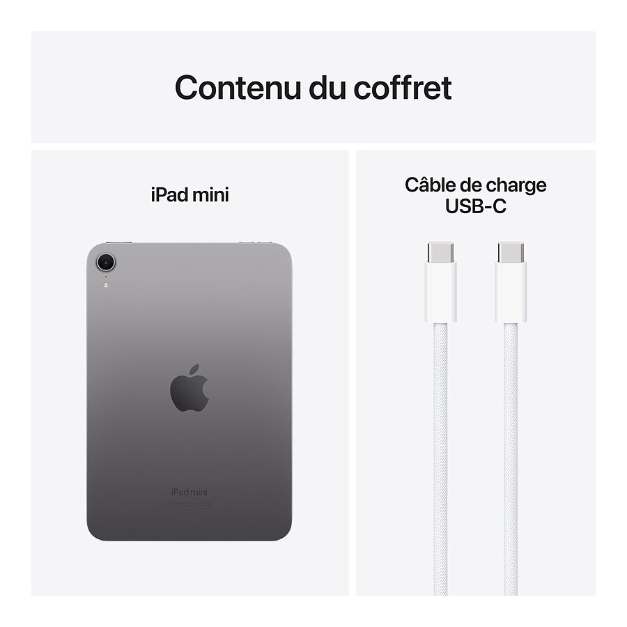 Apple iPad mini (2024) Wi-Fi - 256 Go - Gris Sidéral