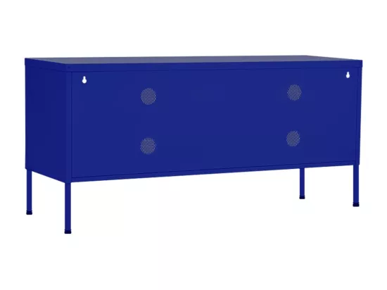 Meuble TV Bleu marine 105x35x50 cm Acier