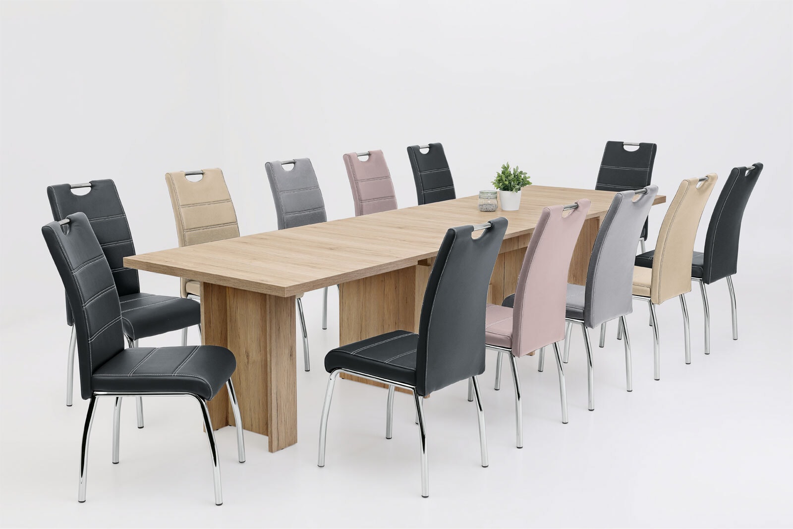 Tisch Lia II Sandeiche Nachbildung 160(320) x 76 x 90 cm