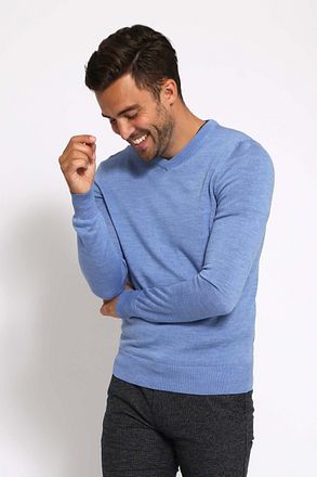 Suitable Merino Pullover V-Hals Lichtblauw MRI-V-23 kl 155321 Sky Blue kopen