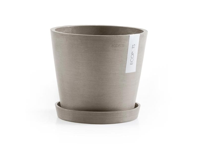 Ecopots Pflanzentopf Amsterdam 20, French Taupe Robuster und langlebiger Blumentopf