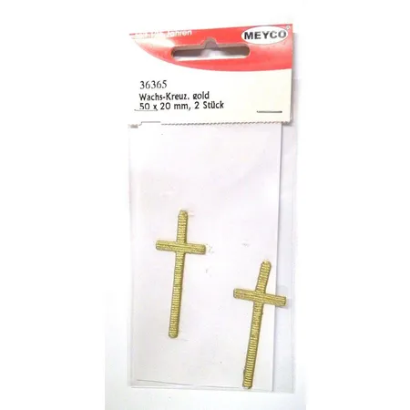 Meyco Wachs-Kreuze, gold, 2 Stück