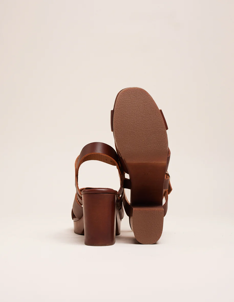 Sandales à talons  Véra - Cuir marron