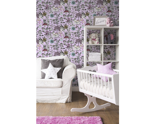 Vliesbehang 38120-3 Little Love Dieren & Feeën roze