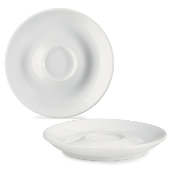 Sous-tasse en porcelaine pour tasse à thé EO - Blanc - Lot de 12