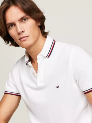 Polo de algodão orgânico com corte slim
