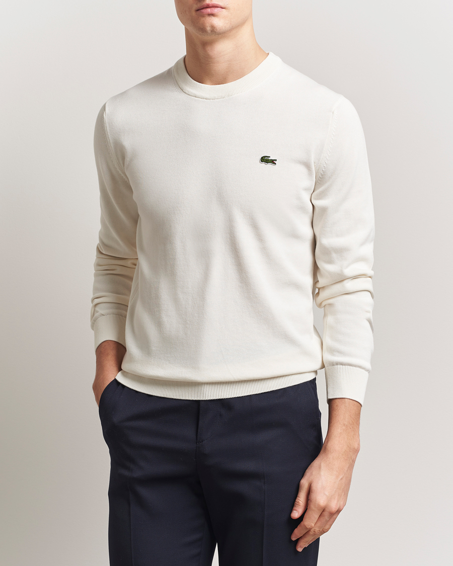 Lacoste Cotton Knitted Sweater Flour