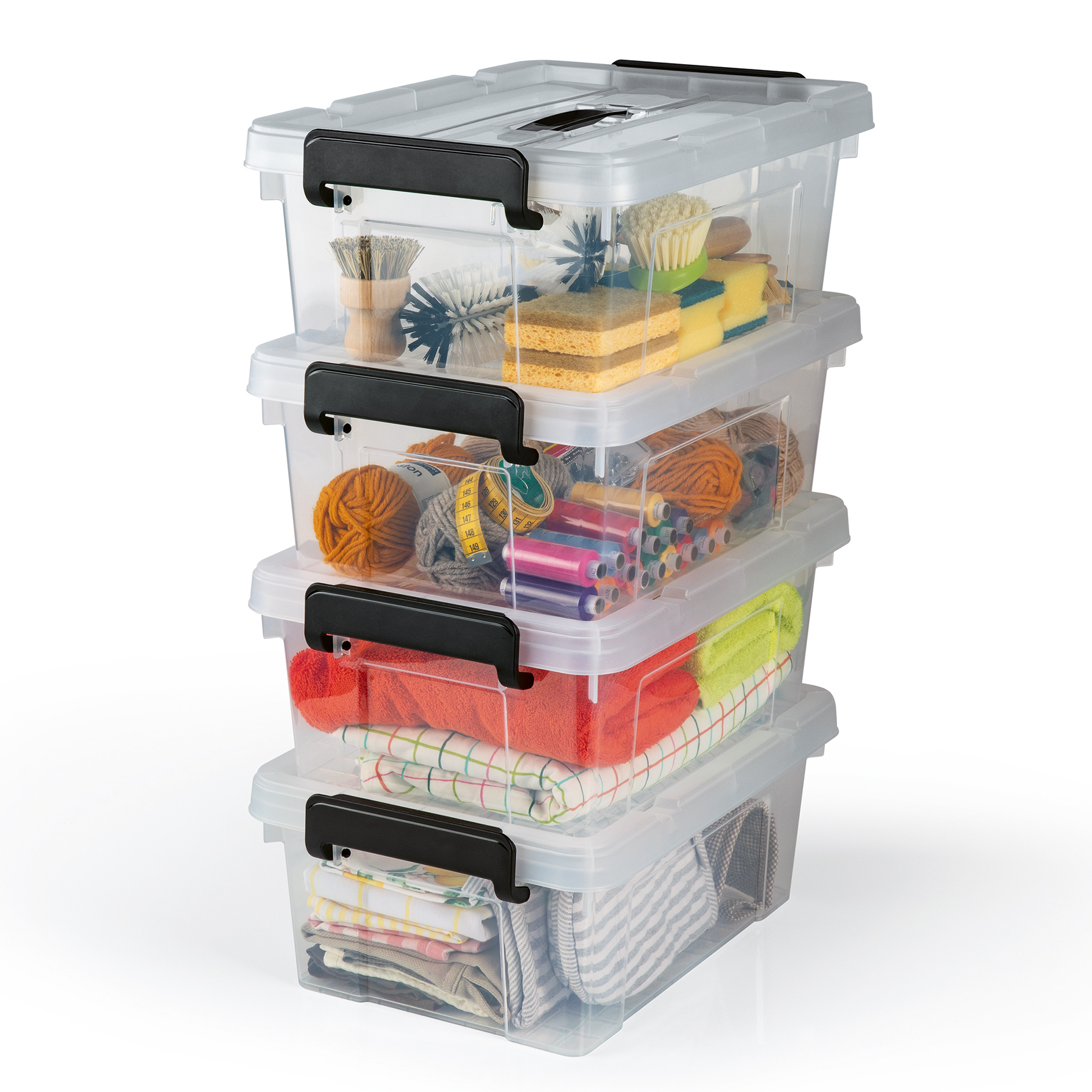 EASYMAXX Aufbewahrungsbox - transparent - stapelbar